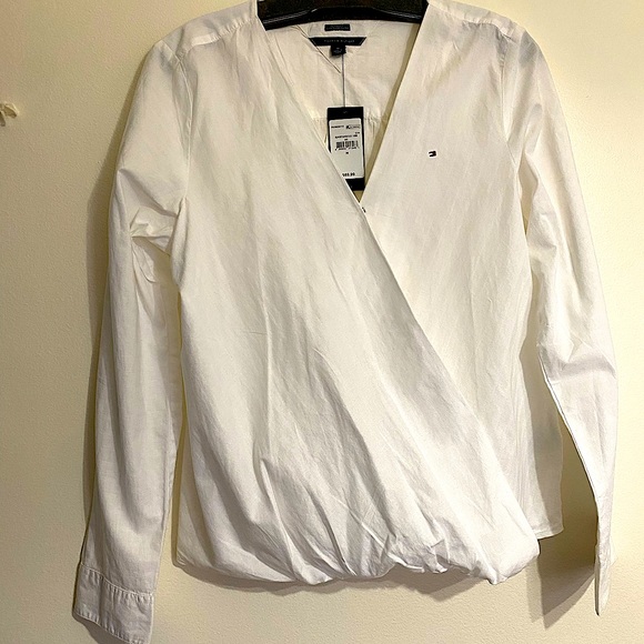 Tommy Hilfiger White Cotton Blouse - Picture 2 of 6